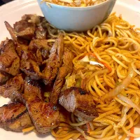 Steak Yakisoba and Fried Rice|🌺IAnneさん