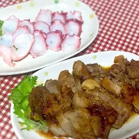 焼豚　タコ刺し| eiyadeさん