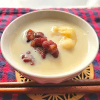 長澤まさみさんが入籍😳　　　　　　　　あまーい豆乳ぜんざいでお祝い|みるくここあさん