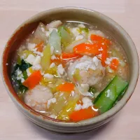 2025 1214　生姜鶏団子と豆腐の野菜とろみ煮|いもこ。さん