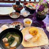 お雑煮、筑前煮|フルールアートサロンさん