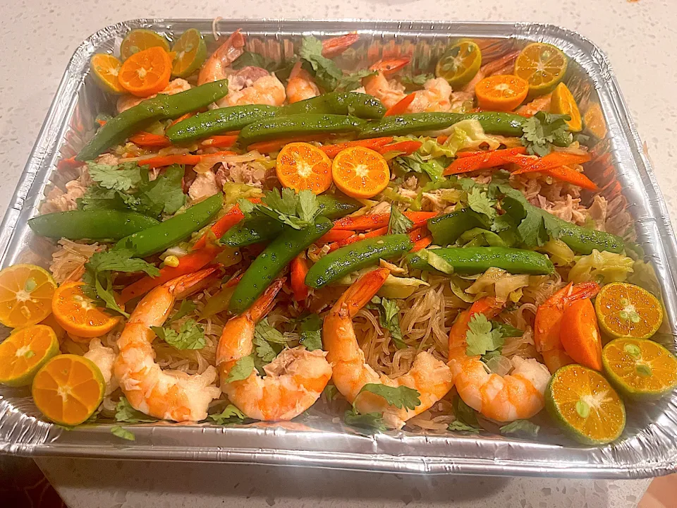 Pancit Bihon Rice noodles for New Year’s Eve Party… 🎉|🌺IAnneさん