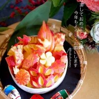 りんごのフルーツポンチdeおせち|kukulutomo ❁𓎪 ⡱𓎩‎𐩢𐩺𓎪 ⡱さん