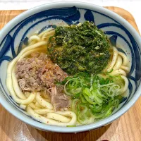 春菊かき揚げ 肉うどん