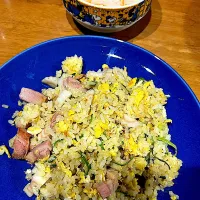 #夕飯　おせちの残りで作ったチャーハン、なます|ms903さん