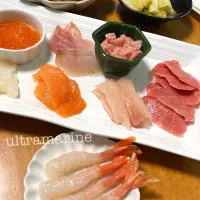 ＊ちょっと贅沢なお刺身で手巻き寿司♬＊|ultramarineさん
