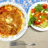 ボロネーゼとサラダ|おしゃべり献立さん