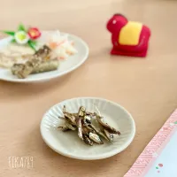 仕上げにはちみつが我が家流 田作り