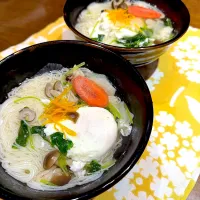 にゅうめん(卵🥚大根しめじ人参🥕三つ葉)| kaoriさん