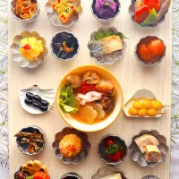 おせちで小皿料理〜シルバーバージョン🎍