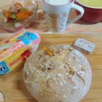 柿と胡桃のカンパーニュ|みったんさん