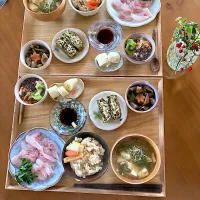 ♡義兄が元日夜に釣ってきた黒鯛のお刺身定食♡|さくたえさん