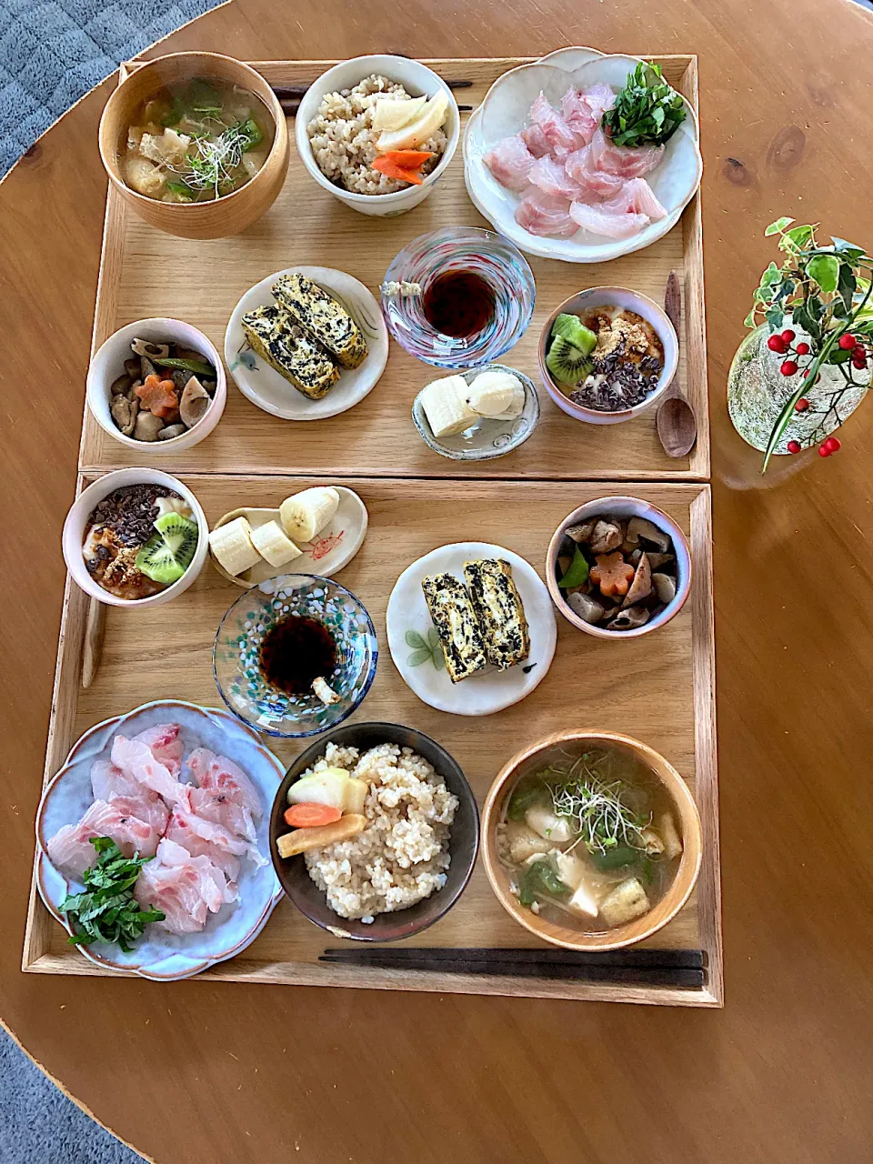 ♡義兄が元日夜に釣ってきた黒鯛のお刺身定食♡|さくたえさん