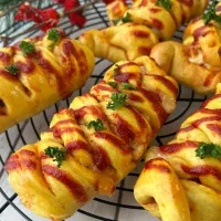 【お正月2026🎍2日目】初焼き✨ウインナーパン🌭| まなまな♡さん