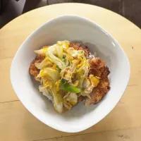 白葱の玉子とじのっけさくさくカツ丼| mi_neneco♪さん
