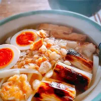 餅腹の後は焼ネギでうどん|akiさん