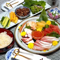 残ったお刺身などで手巻き寿司🎵|goo_goo💕さん