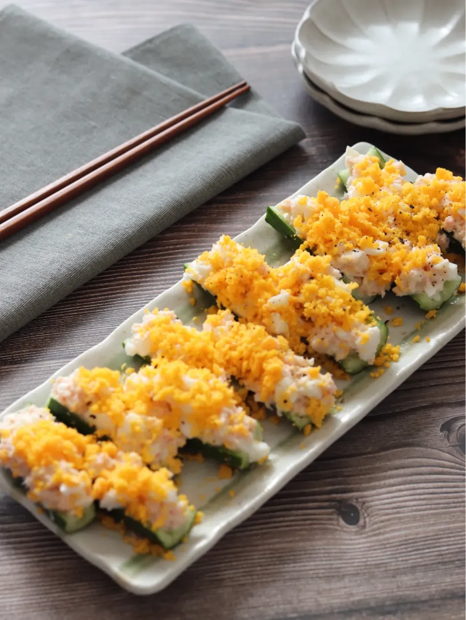 🆔516698                                                               #カニ玉きゅうりボート 💕|ともきーた (伊藤 智子)さん