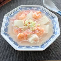ふわふわ豆腐とエビのとろ〜りあんかけ|家飲み♥ちよ｜旧ぶりてりあさん