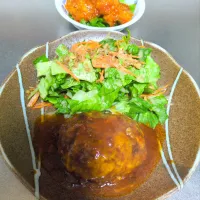 ハンバーグ＆エビチリ|Riapple🍎さん