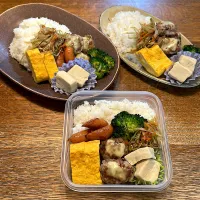 次男氏&高校生置き弁、三男氏弁当|tenoaさん