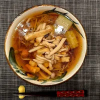 友人作🧑‍🍳　年越蕎麦　カモネギ蕎麦風♪|BUBUさん