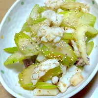 アオリイカのセロリ炒め|かよさん