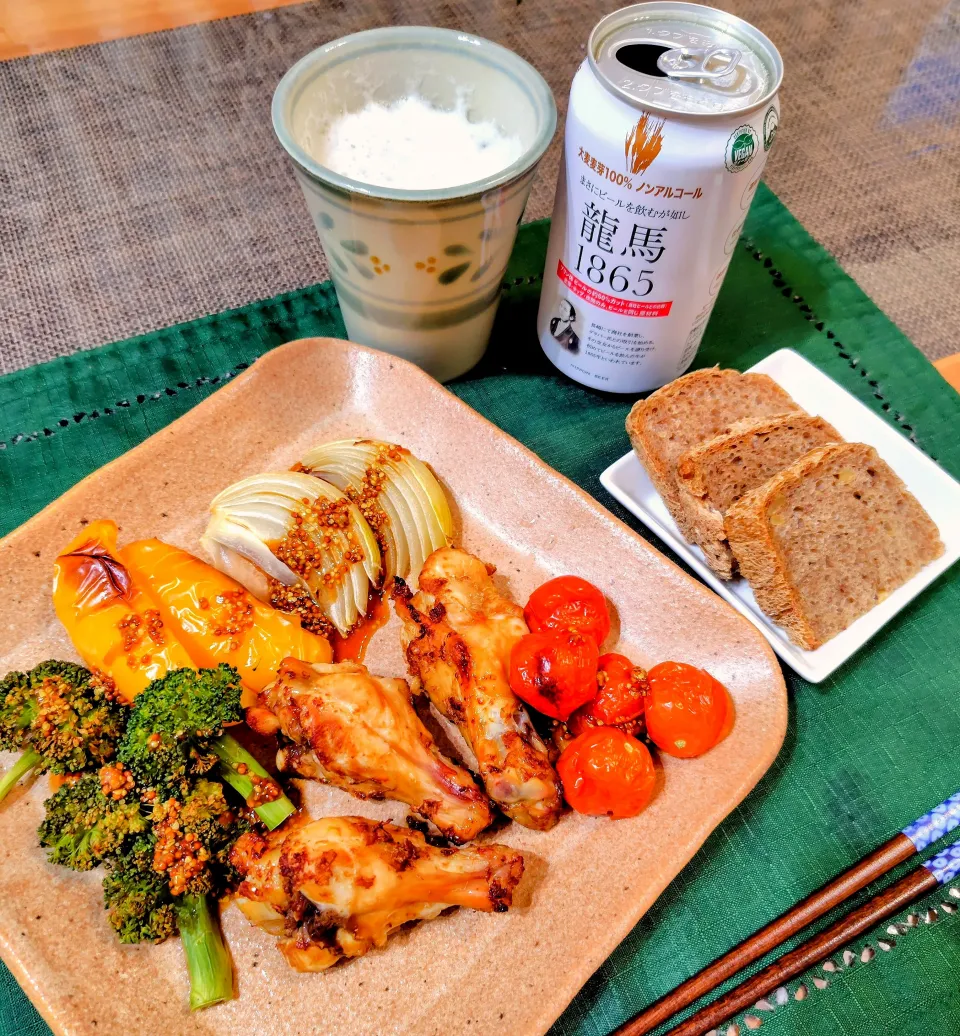 【主菜】手羽元と野菜のオーブン焼き|シュビラさん