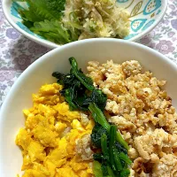 三色丼|🍒ふみりん🍒さん