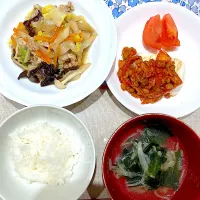 中華丼とキムチ納豆やっこ|おしゃべり献立さん