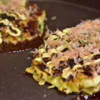 豆腐入りのお好み焼き| うにんぱすさん