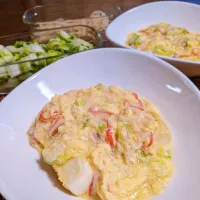 豆腐の揚げ出し風カニ玉あんかけ|まめころさん