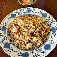 ランチ♯納豆チャーハン|小松菜さん