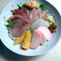 海鮮丼with残お節|こっぷさん