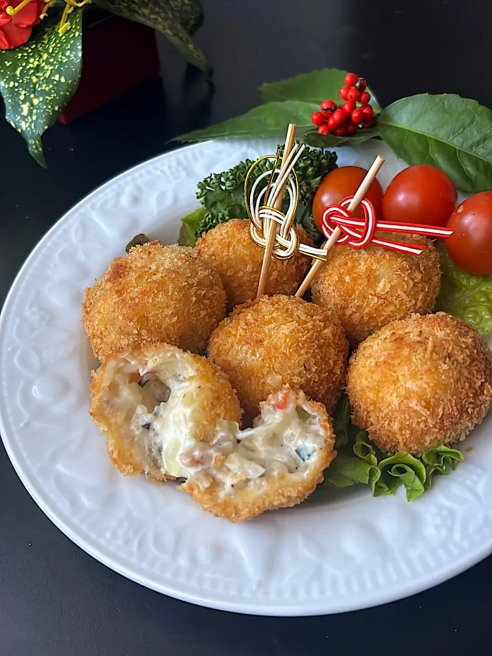 おせちクリームコロッケ ~飾り切りの切れ端も無駄なく使い切り|とんちんさん
