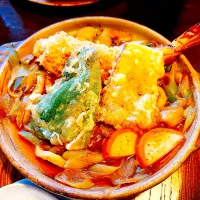 🍲昼【天ぷら味噌煮込みうどん】🍲|Laniさん