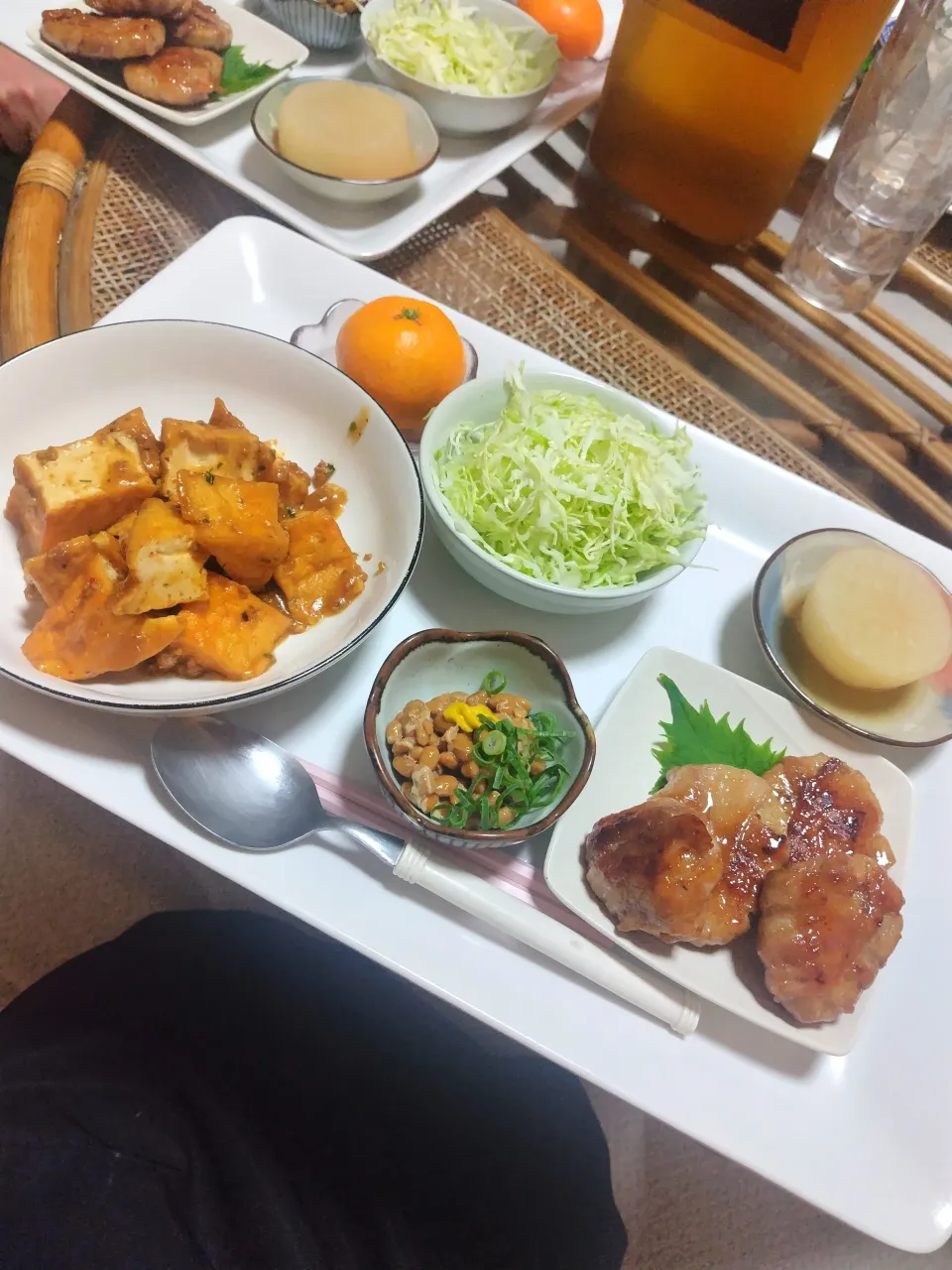 厚揚げの麻婆豆腐の夜ご飯です✨|rikako♪。.:＊さん