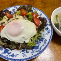 ロコモコ風どんぶり|さんだーさん