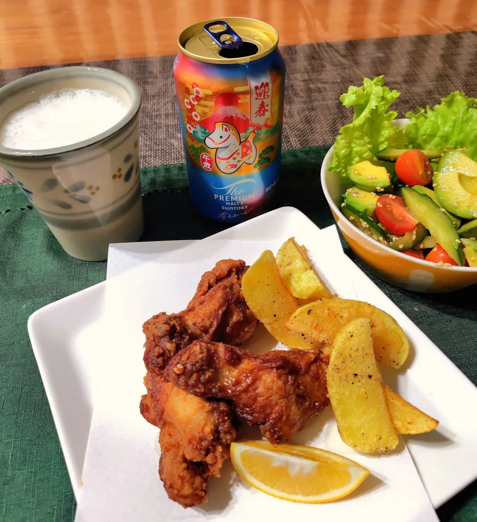 【主菜】🇰🇷チメク(チキンとビール)|シュビラさん