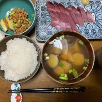 夕食ヤイトカツオに刺身定食|ATさん
