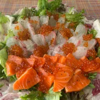 真鯛とサーモンのカルパッチョ| ぷっくりんこ💙さん