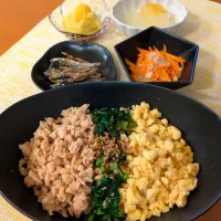 ☆3色丼　☆キャロットラペ　☆田作り　☆栗きんとん　☆柚子寒天|chikakoさん