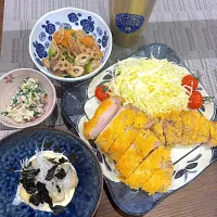 夫の好物 Big豚カツで 晩ご飯|sakuramochiさん