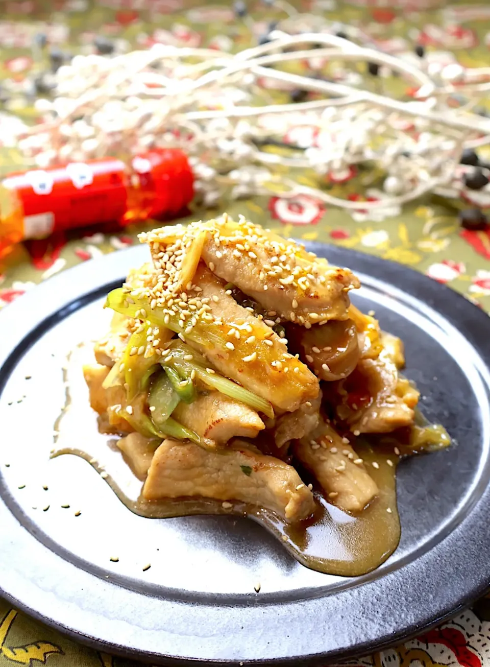 豚肉とネギのピリ辛炒め|めいめいさん