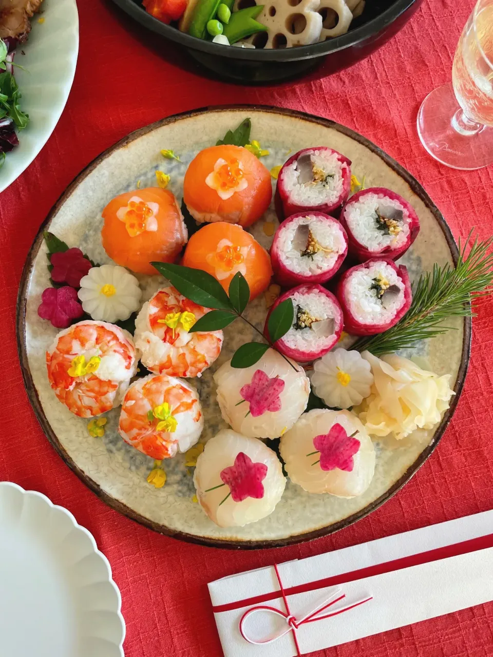 *･紅白手毬寿司🍣*･|isakoさん