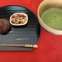 メルシーのお菓子と抹茶。🍵が美味しい❣️|tamemitiさん