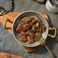 鶏ハツとハツモトのプランチャ|まる(丸大豆)さん