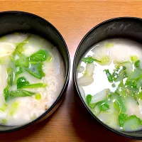 飾り餅入れて今年も元気で過ごせるおまじない♪七草粥で2人晩ごはん〜(^^)❤︎|いつくしみちゃんさん