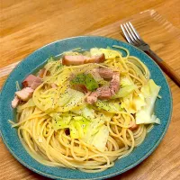 スープパスタ✴︎キャベツとベーコン|まぁさん