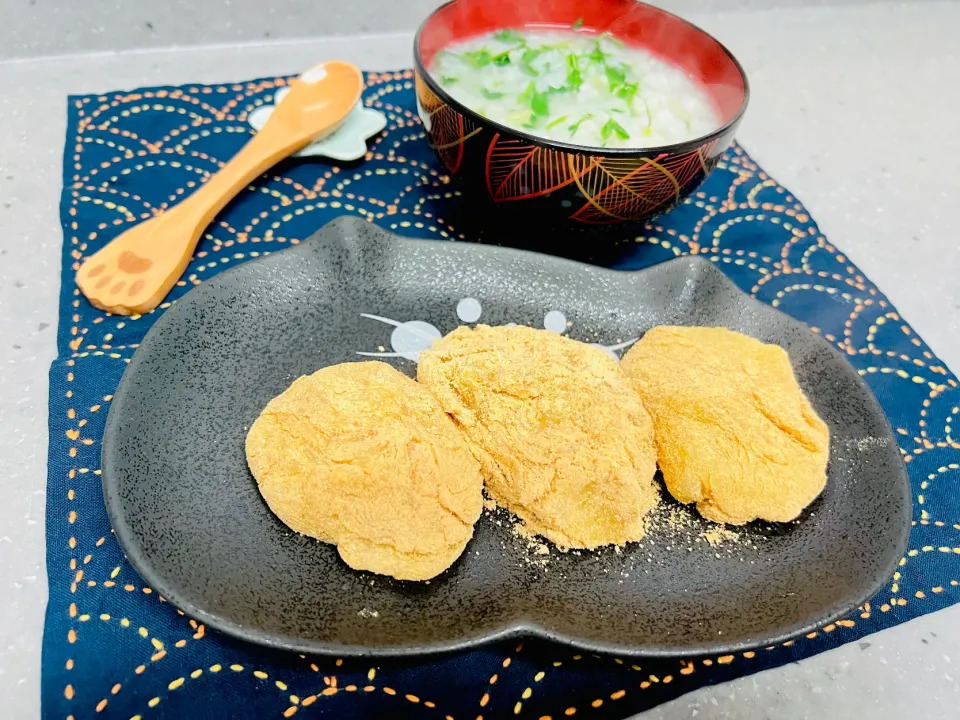 「ぼた餅＆七草粥モドキ😳」|バシュランさん